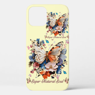 Super Natural Soul: Butterfly Garden Art iPhone 12 Case