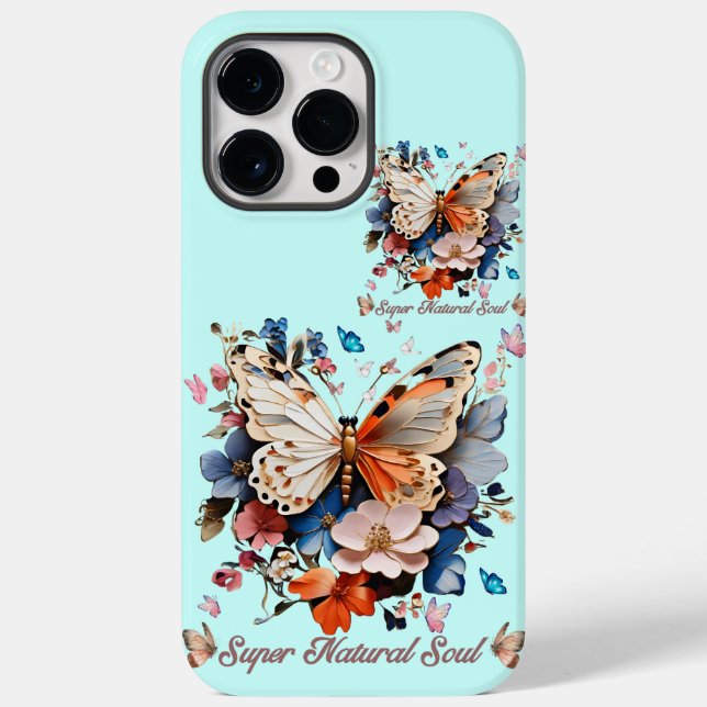 Super Natural Soul: Butterfly Garden Art Case-Mate iPhone Case (Back)