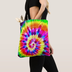 Super Nova Rainbow Tie Dye Splash Tote Bag