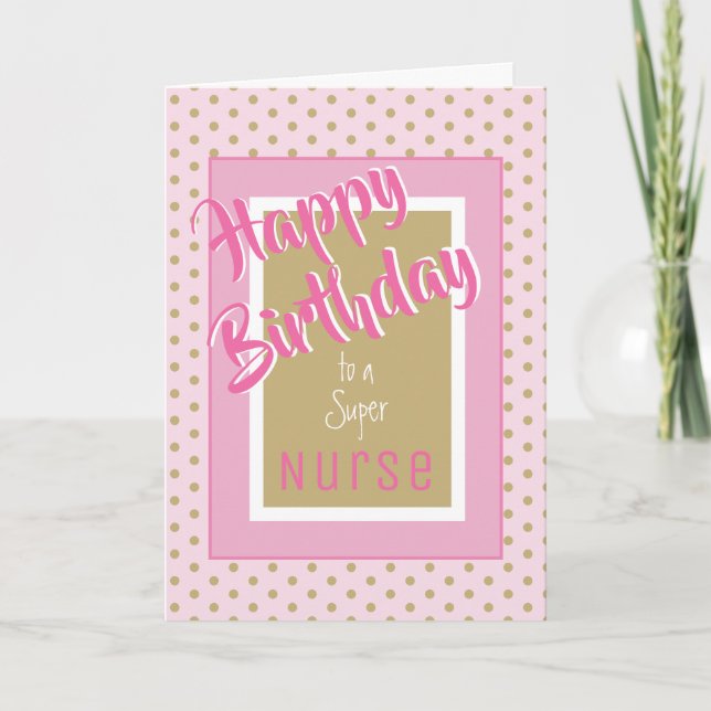 Super Nurse Birthday greeting card (Front)
