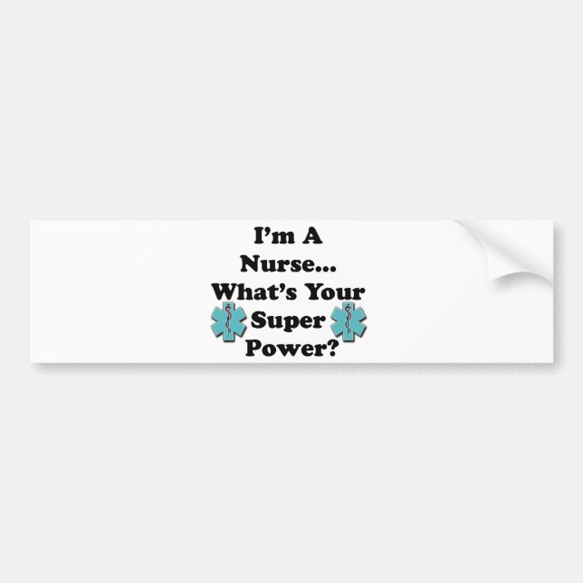 Super Nurse Bumper Sticker (Front)