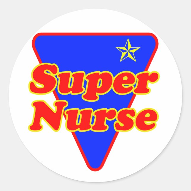 Super Nurse Classic Round Sticker (Front)