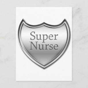 Super Nurse Emblem Postcard