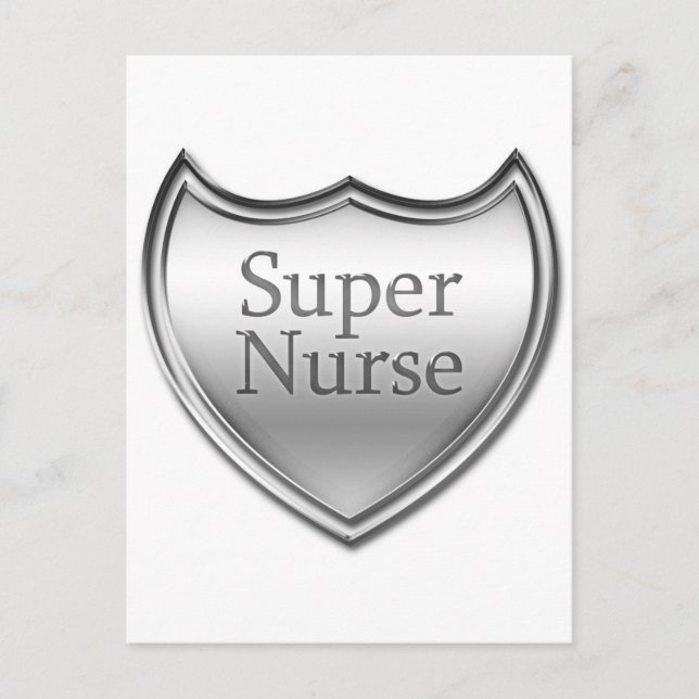 Super Nurse Emblem Postcard (Front)