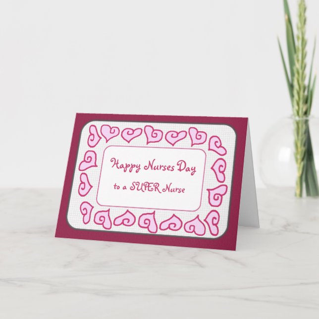 Super Nurse - Happy Nurses Day Customisable Card (Front)