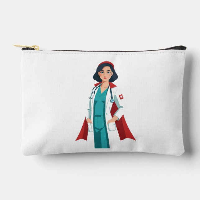 Super Nurse - Heroin in White Blouse Accessory Pouch (Front)
