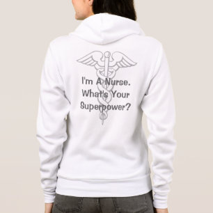 Super nurse hoodie with caduceus symbol