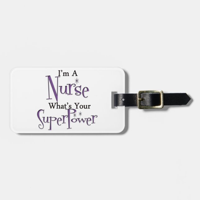 Super Nurse Luggage Tag (Front Horizontal)