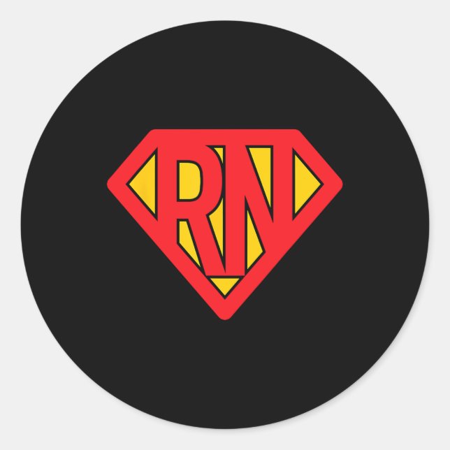 Super Nurse Rn Superhero Registered Nurse Hero  Classic Round Sticker (Front)