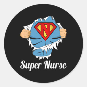 Super Nurse Superpower  Classic Round Sticker