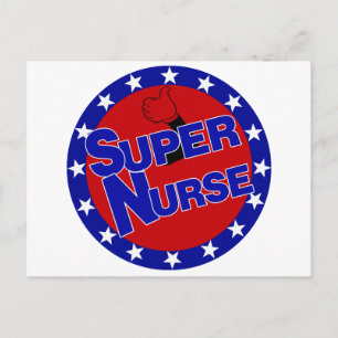 SUPER NURSE THUMBS UP - ENCOURAGEMENT POSTCARD