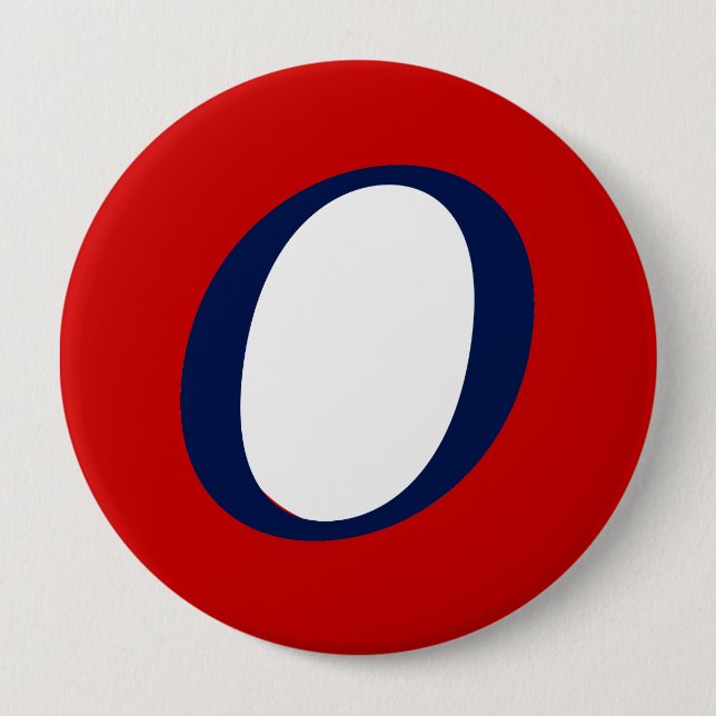 Super O 10 Cm Round Badge (Front)