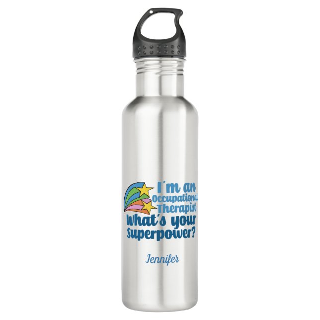 Super Occupational Therapist Cute OT Monogram 710 Ml Water Bottle (Front)