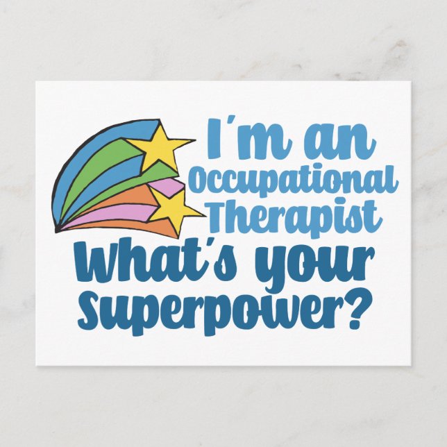 Super Occupational Therapist Cute OT Postcard (Front)