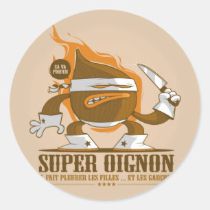 Super oignon classic round sticker