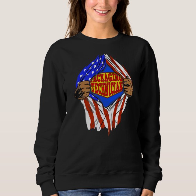 Super Packaging Technician Hero Job Sweatshirt (Front)