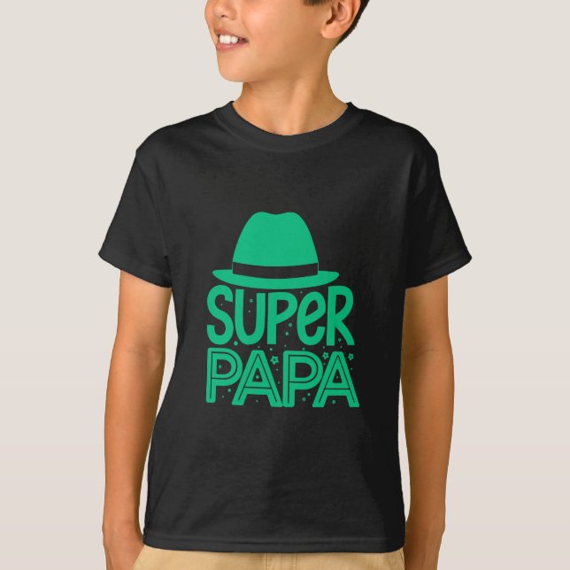 Super Papa, Superhero Dad T-Shirt (Front)