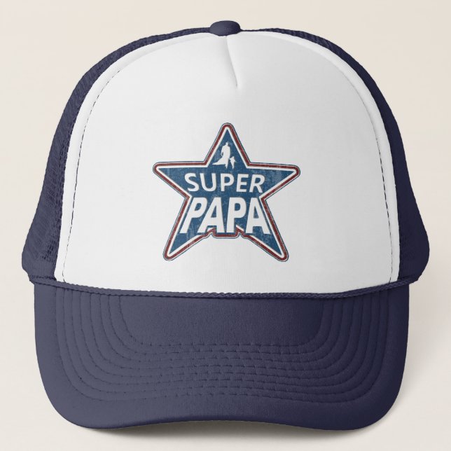 Super Papa Trucker Hat (Front)