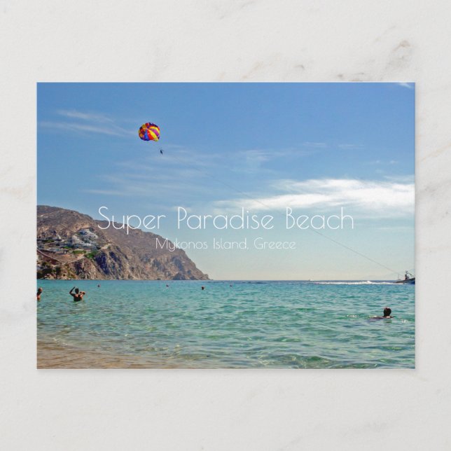 Super Paradise Beach Postcard (Front)