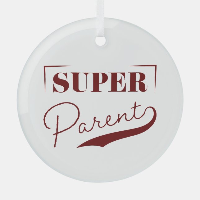 Super Parent Glass Tree Decoration (Front)