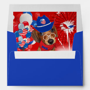 Super Patriot Dachshund Envelopes