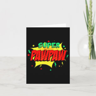 Super Pawpaw Comic Themed Style Superhero Fathers Card