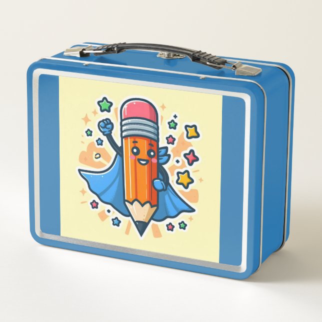 Super Pencil Metal Lunch Box (Back)