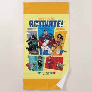 Super-Pets & Justice League - Activate! Beach Towel