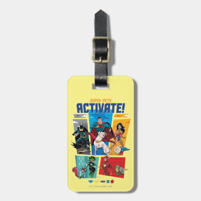Super-Pets & Justice League - Activate! Luggage Tag (Front Vertical)