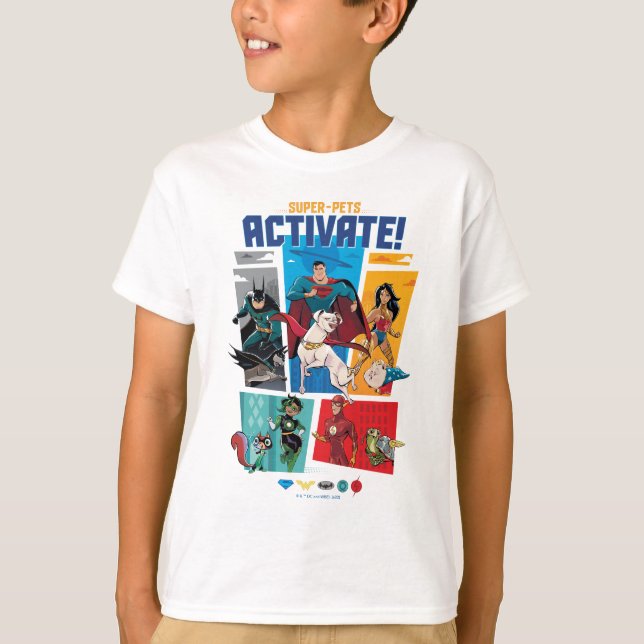 Super-Pets & Justice League - Activate! T-Shirt (Front)