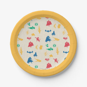 Super-Pets & Justice League Silhouette Pattern Paper Plate