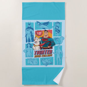 Super-Pets & Justice League - Tighten Your Collars Beach Towel