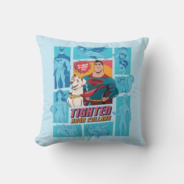 Super-Pets & Justice League - Tighten Your Collars Cushion (Front)