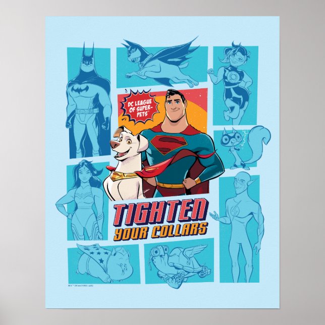 Super-Pets & Justice League - Tighten Your Collars Poster (Front)