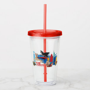 Super-Pets Patrolling Metropolis Acrylic Tumbler
