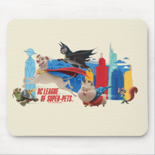 Super-Pets Patrolling Metropolis Mouse Mat