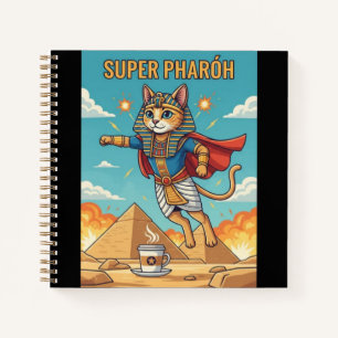 Super Pharaoh Cat - Heroic Egyptian Feline Notebook