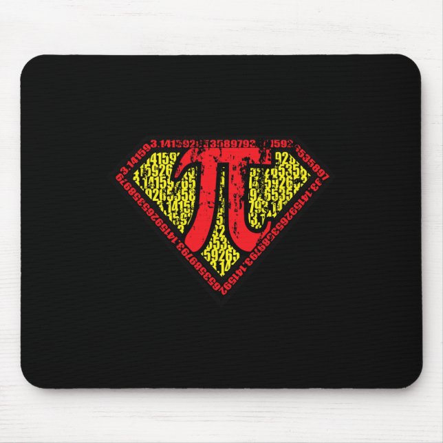 Super Pi Day 2021 Superhero For Math Geeks And Ner Mouse Mat (Front)