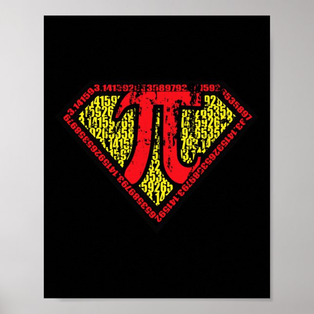 Super Pi Day 2021 Superhero For Math Geeks And Ner Poster (Front)