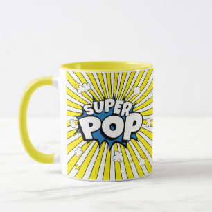 SUPER POP! Comic Book Pop Art Popcorn Pun Mug