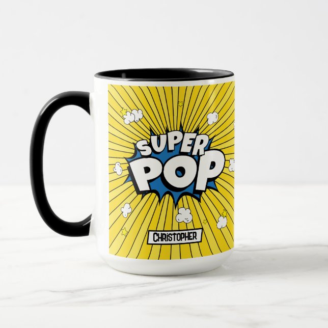 SUPER POP! Popcorn Poppin’ Fun Pun  Mug (Left)