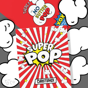 SUPER POP! There's No Butter Pop! Popcorn Pun   Holiday Card