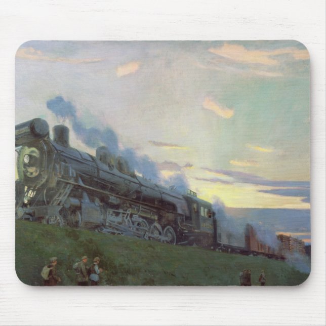 Super power steam engine, 1935 mouse mat (Front)