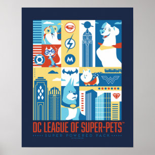 Super Powered Pack Art Deco Metropolis Poster