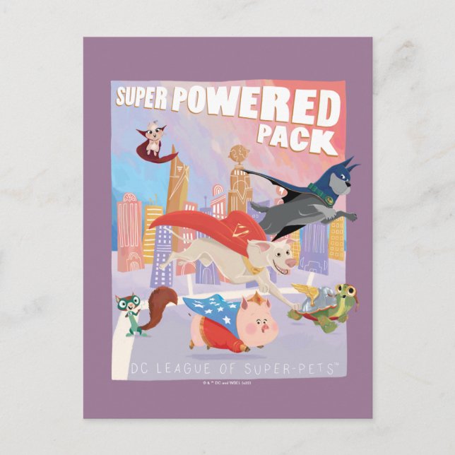 Super Powered Pack Metropolis Illustration Postcard (Front)