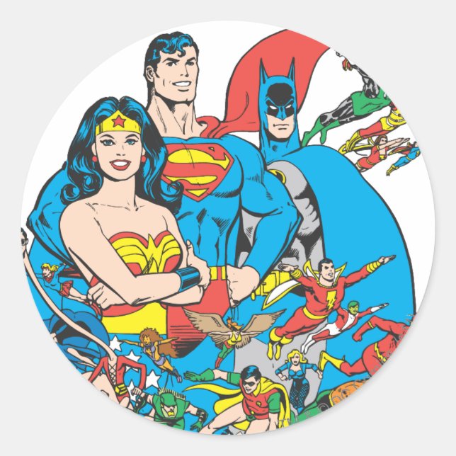 Super Powers™ Collection 1 Classic Round Sticker (Front)