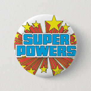 Super Powers™ Logo Blue 6 Cm Round Badge