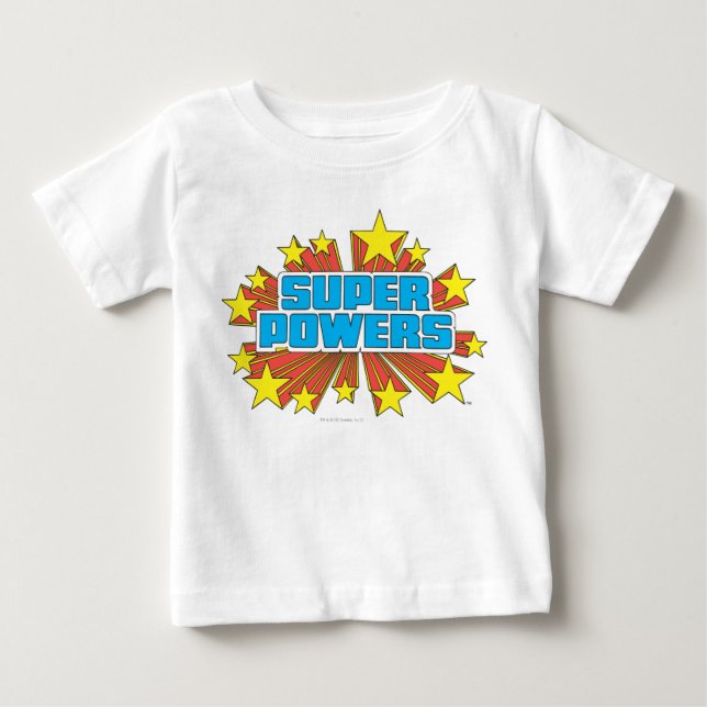 Super Powers™  Logo Blue Baby T-Shirt (Front)