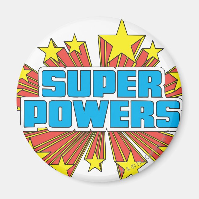 Super Powers™  Logo Blue Magnet (Front)