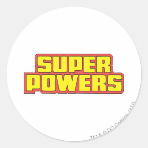 Super Powers™  Logo Yellow Classic Round Sticker